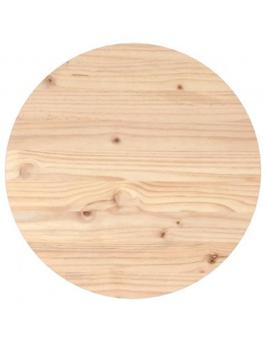 Tavolino da Salotto Ø 55x45 cm in Legno Massello di Pino