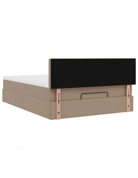 Struttura Letto Pouf con Materasso 140x190 cm Similpelle