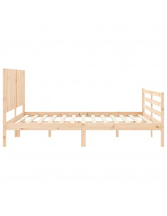 Giroletto con Testiera Super King Size in Legno Massello 2