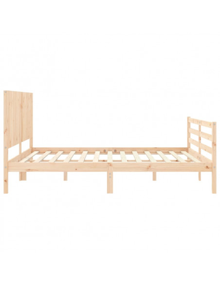 Giroletto con Testiera Super King Size in Legno Massello