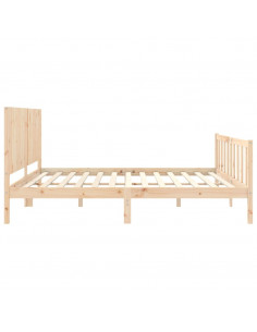 Giroletto con Testiera Super King Size in Legno Massello 2