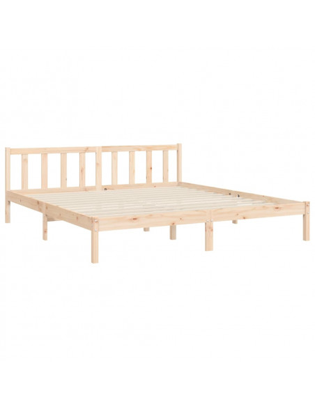 Giroletto con Testiera Super King Size in Legno Massello