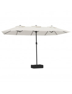 Ombrellone a Doppia Testa Bianco Sabbia 449x245 cm