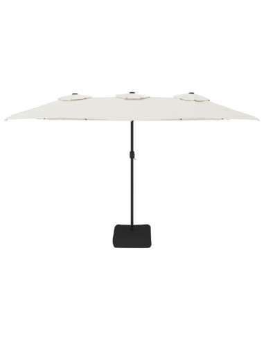 Ombrellone a Doppia Testa Bianco Sabbia 449x245 cm
