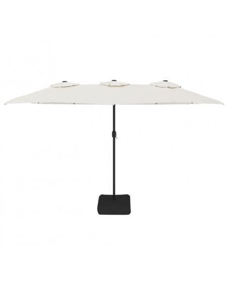 Ombrellone a Doppia Testa Bianco Sabbia 449x245 cm