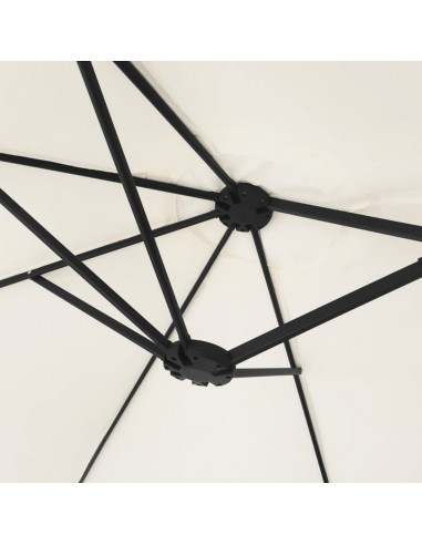 Ombrellone a Doppia Testa Bianco Sabbia 449x245 cm