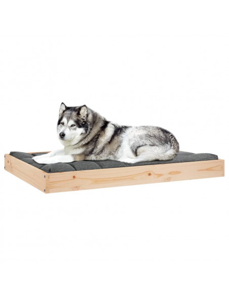 Cuccia per Cani 101,5x74x9 cm in Legno Massello di Pino