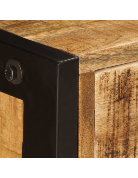 Credenza con 3 Cassetti 110x35x75 cm Legno Massello di Mango