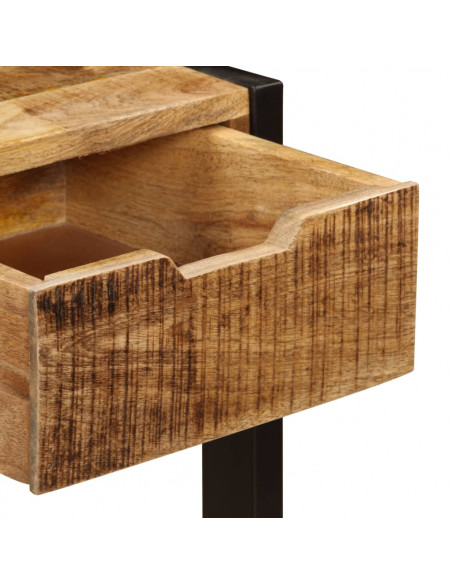 Credenza con 3 Cassetti 110x35x75 cm Legno Massello di Mango