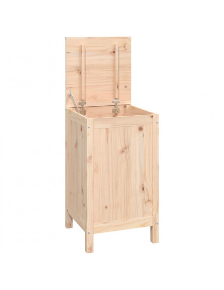 Contenitore per Bucato 44x44x76 cm Legno Massello Pino