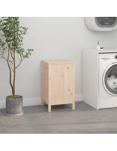 Contenitore per Bucato 44x44x76 cm Legno Massello Pino