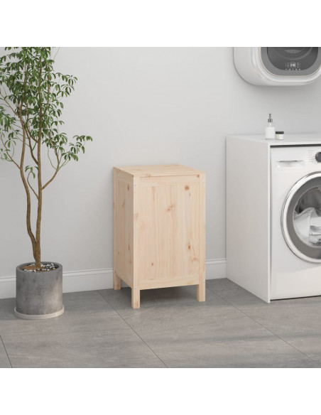 Contenitore per Bucato 44x44x76 cm Legno Massello Pino