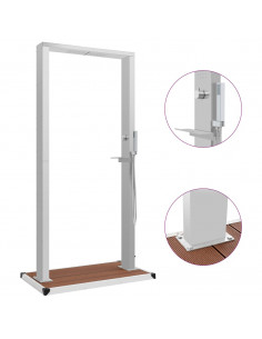 Doccia da Esterno con Piatto in WPC Acciaio Inossidabile