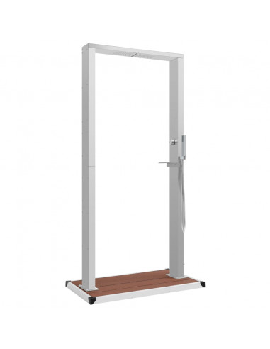 Doccia da Esterno con Piatto in WPC Acciaio Inossidabile