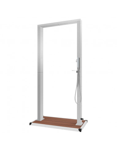 Doccia da Esterno con Piatto in WPC Acciaio Inossidabile