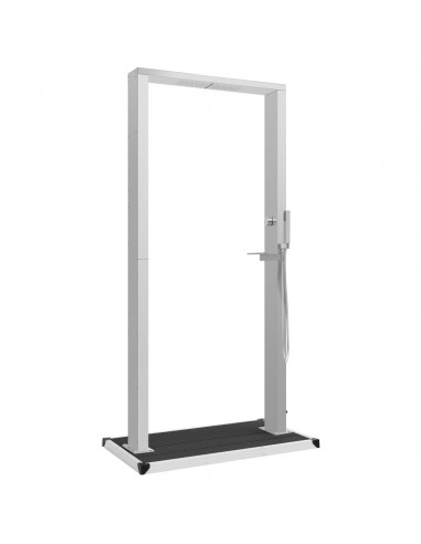 Doccia da Esterno con Piatto in WPC Acciaio Inossidabile