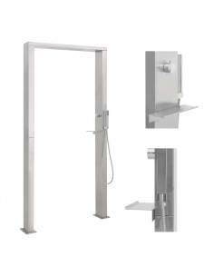 Doccia da Giardino in Acciaio Inox a Doppio Getto