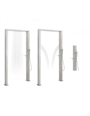 Doccia da Giardino in Acciaio Inox a Doppio Getto