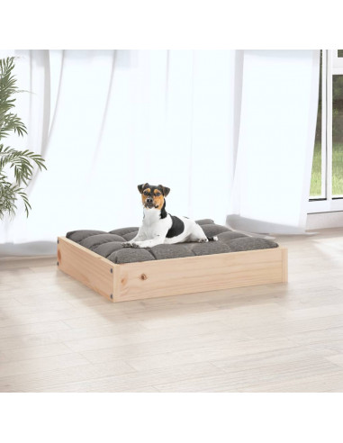 Cuccia per Cani 51,5x44x9 cm in Legno Massello di Pino