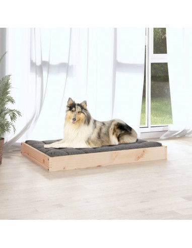Cuccia per Cani 91,5x64x9 cm in Legno Massello di Pino