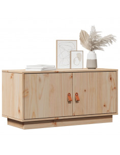 Mobile Porta TV 80x34x40 cm in Legno Massello di Pino 2