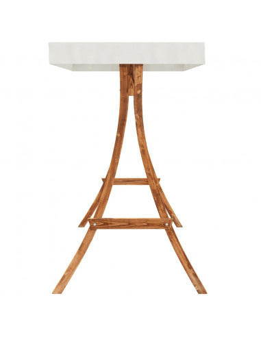 Panca a Dondolo con Tetto Massello di Abete Finitura in Teak