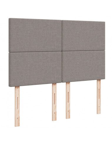 Giroletto a Molle con Materasso Tortora 140x190 cm in Tessuto