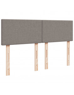 Giroletto a Molle con Materasso Tortora 140x190 cm in Tessuto 2