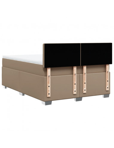 Giroletto a Molle con Materasso Cappuccino 140x190cm Similpelle