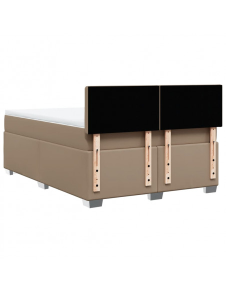 Giroletto a Molle con Materasso Cappuccino 140x190cm Similpelle