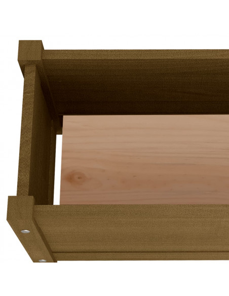 Fioriera da Giardino Miele 60x31x31 cm in Massello di Pino