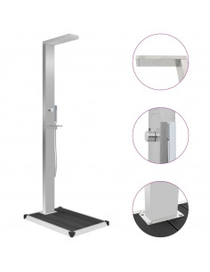 Doccia da Esterno con Piatto in WPC Acciaio Inossidabile