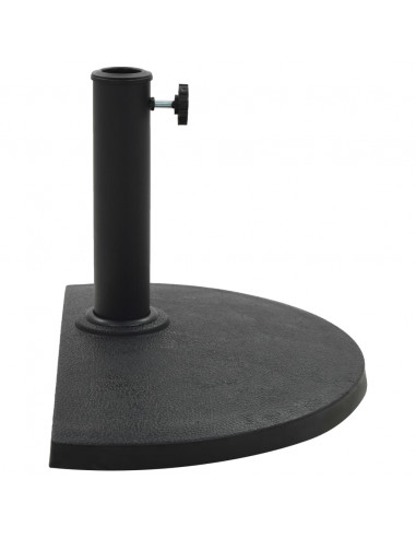 Base per Parasole Semicircolare in Poliresina 9 kg Nero