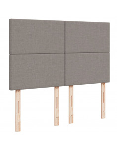 Giroletto a Molle con Materasso Tortora 140x190 cm in Tessuto