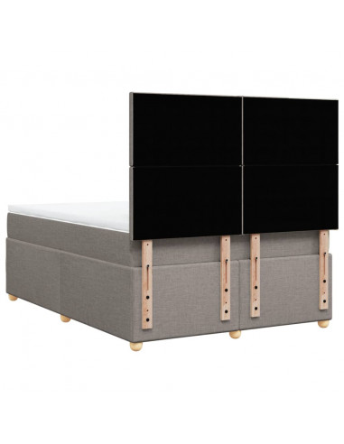 Giroletto a Molle con Materasso Tortora 140x190 cm in Tessuto