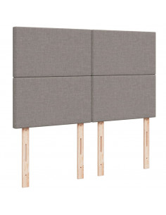 Giroletto a Molle con Materasso Tortora 140x190 cm in Tessuto