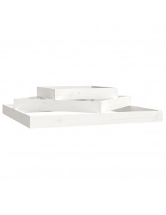 Fioriera Bianca 112x112x27 cm in Legno Massello di Pino