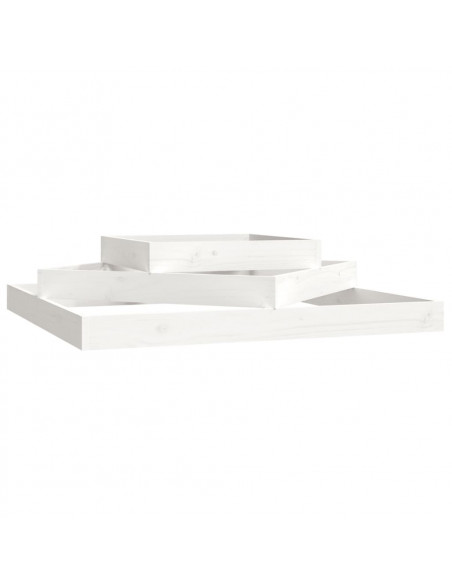 Fioriera Bianca 112x112x27 cm in Legno Massello di Pino