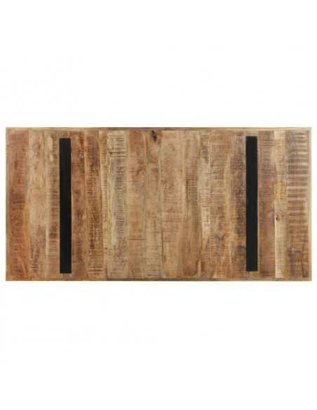 Tavolo da Pranzo 160x80x76 cm in Legno Massello di Mango Grezzo