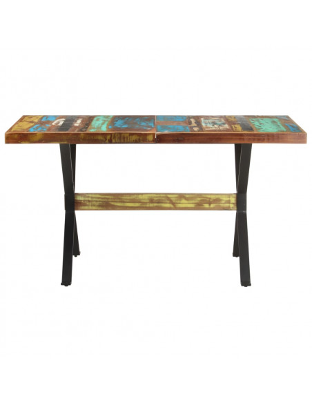 Tavolo da Pranzo 140x70x76 cm in Legno Massello di Recupero