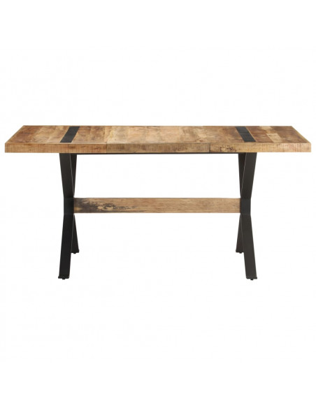 Tavolo da Pranzo 160x80x76 cm in Legno Massello di Mango Grezzo