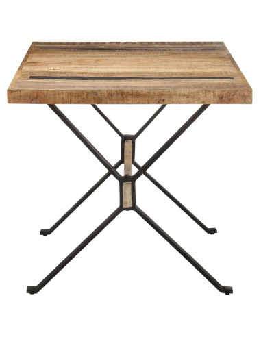 Tavolo da Pranzo 160x80x76 cm in Legno Massello di Mango Grezzo