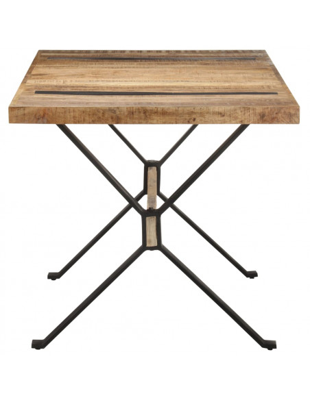Tavolo da Pranzo 160x80x76 cm in Legno Massello di Mango Grezzo