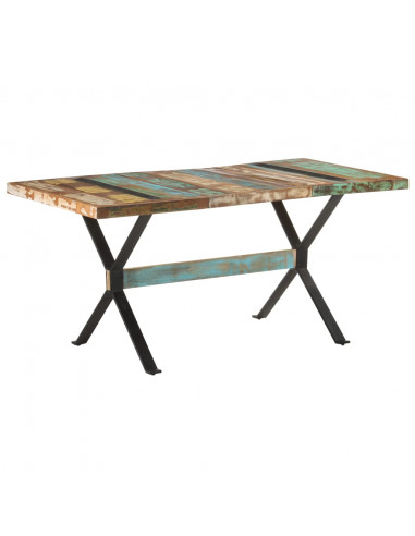 Tavolo da Pranzo 160x80x76 cm in Legno Massello di Recupero