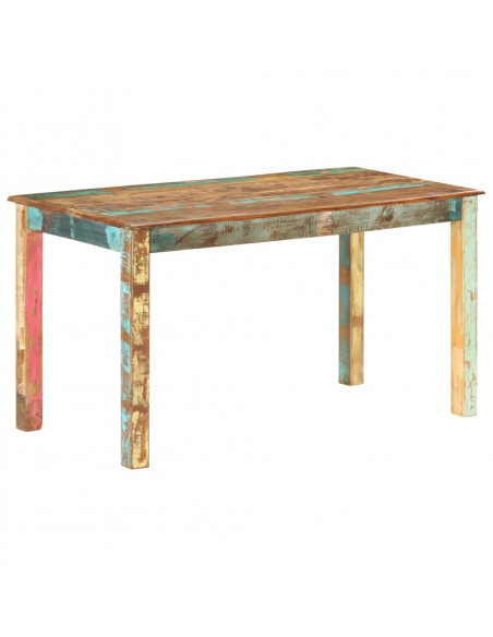 Tavolo da Pranzo in Legno Massello di Recupero 140x70x76 cm
