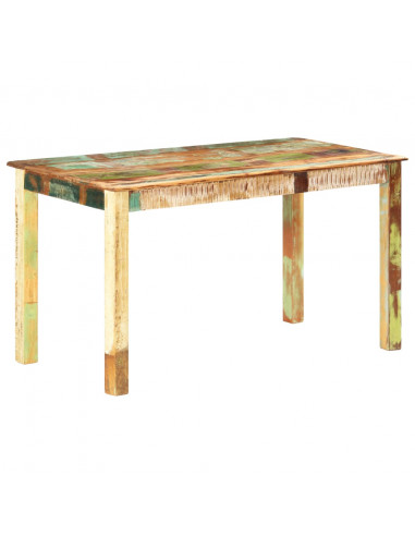 Tavolo da Pranzo in Legno Massello di Recupero 140x70x76 cm