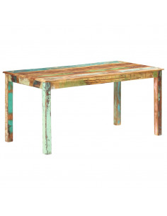 Tavolo da Pranzo in Legno Massello di Recupero 160x80x76 cm 2