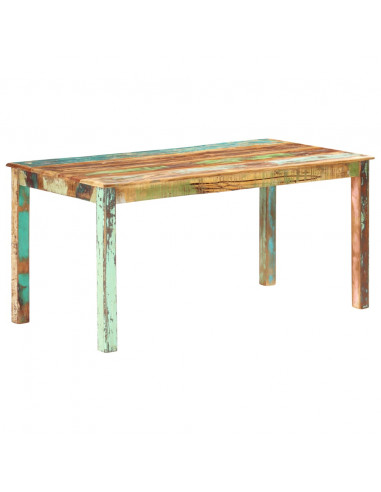 Tavolo da Pranzo in Legno Massello di Recupero 160x80x76 cm