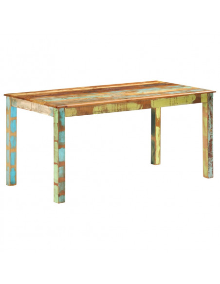 Tavolo da Pranzo in Legno Massello di Recupero 160x80x76 cm