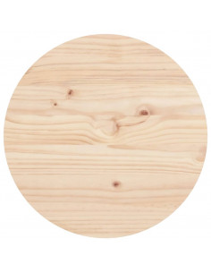 Tavolino da Salotto Ø 55x60 cm in Legno Massello di Pino